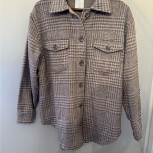 Josie Women's Oversized Wool Blend Flannel Jacket